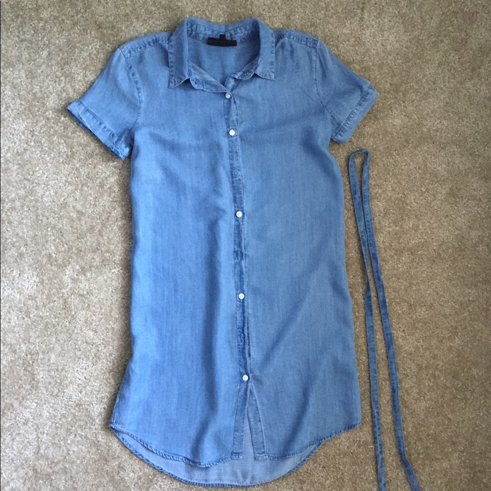 Chambray shirt dress